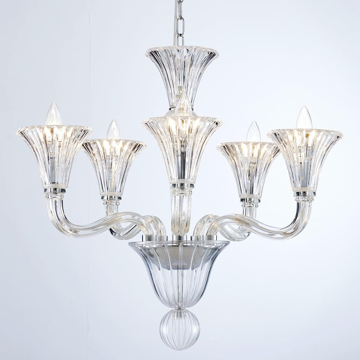 SM Saint Mossi Modern K9 Crystal Chandelier, 5 Lights E12 Base, Black ...
