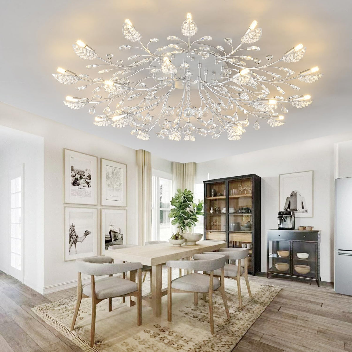 Luxury Crystal Golden Ceiling Fan Light Reversible With Remote - 52 Inches - Bed Bath & Beyond - 36116732