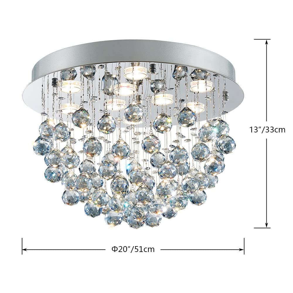 Saint Mossi 22006 9-Lights Modern K9 Crystal Chandelier Light Fixture ...