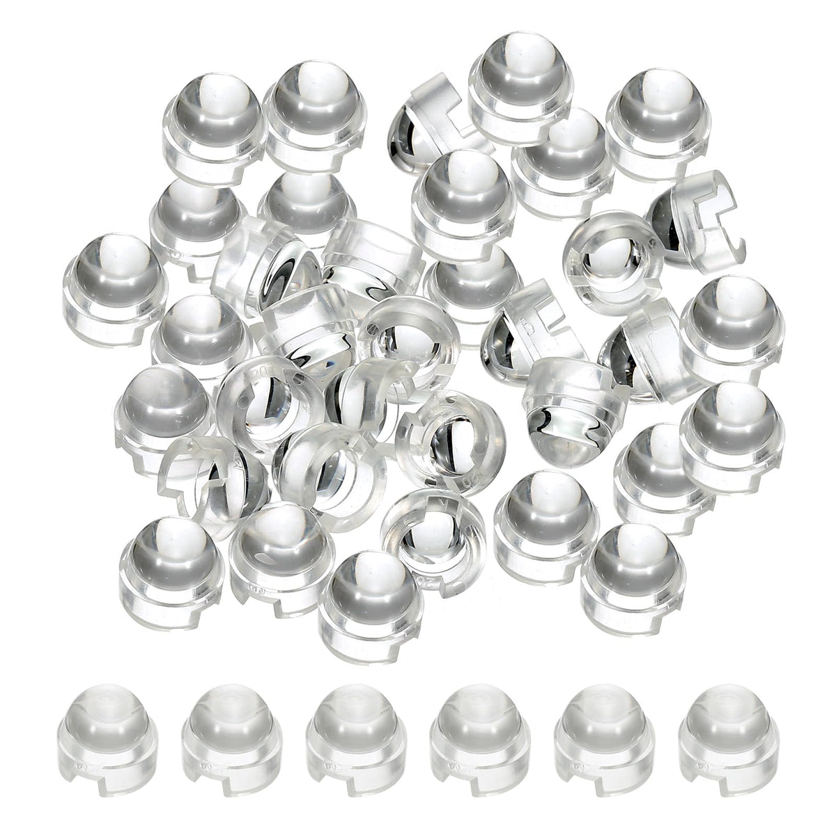 30 Pack LED Convex Lens - 30 Degree Beam Angle, Acrylic For 5050 LED Strips, 7.6x7.6x6.2mm 3 thumbnail image