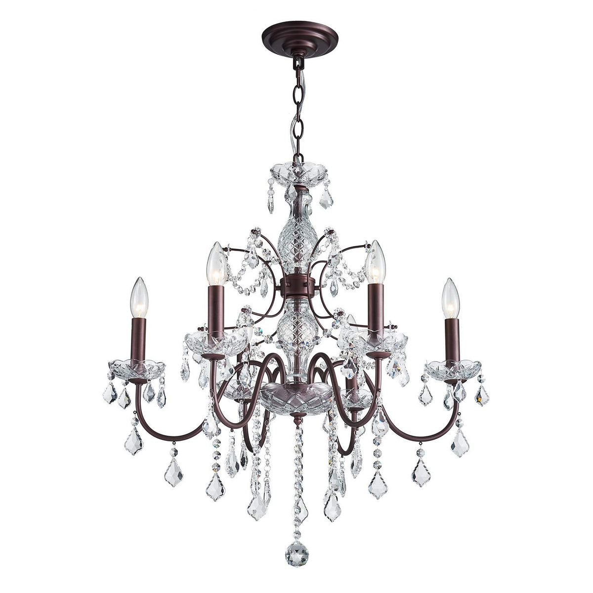 SM Saint Mossi 6-Light Crystal Chandelier, K9 Crystal, Modern Design ...