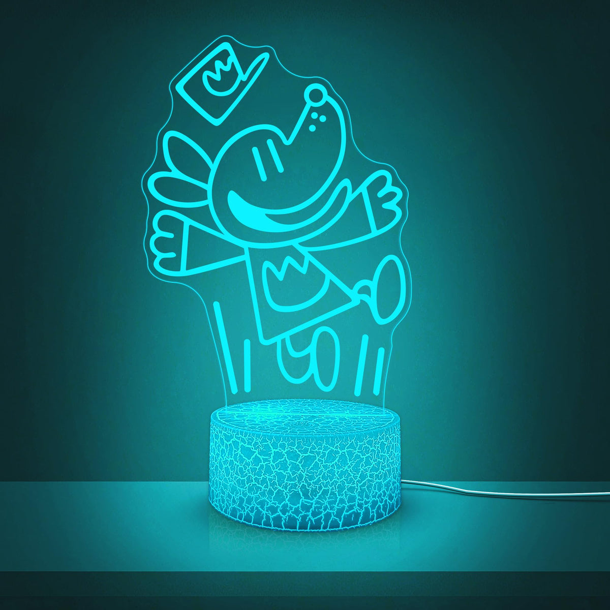 WMAT Officially Licensed Dog Man Night Light - Dog Man LED Glow Light