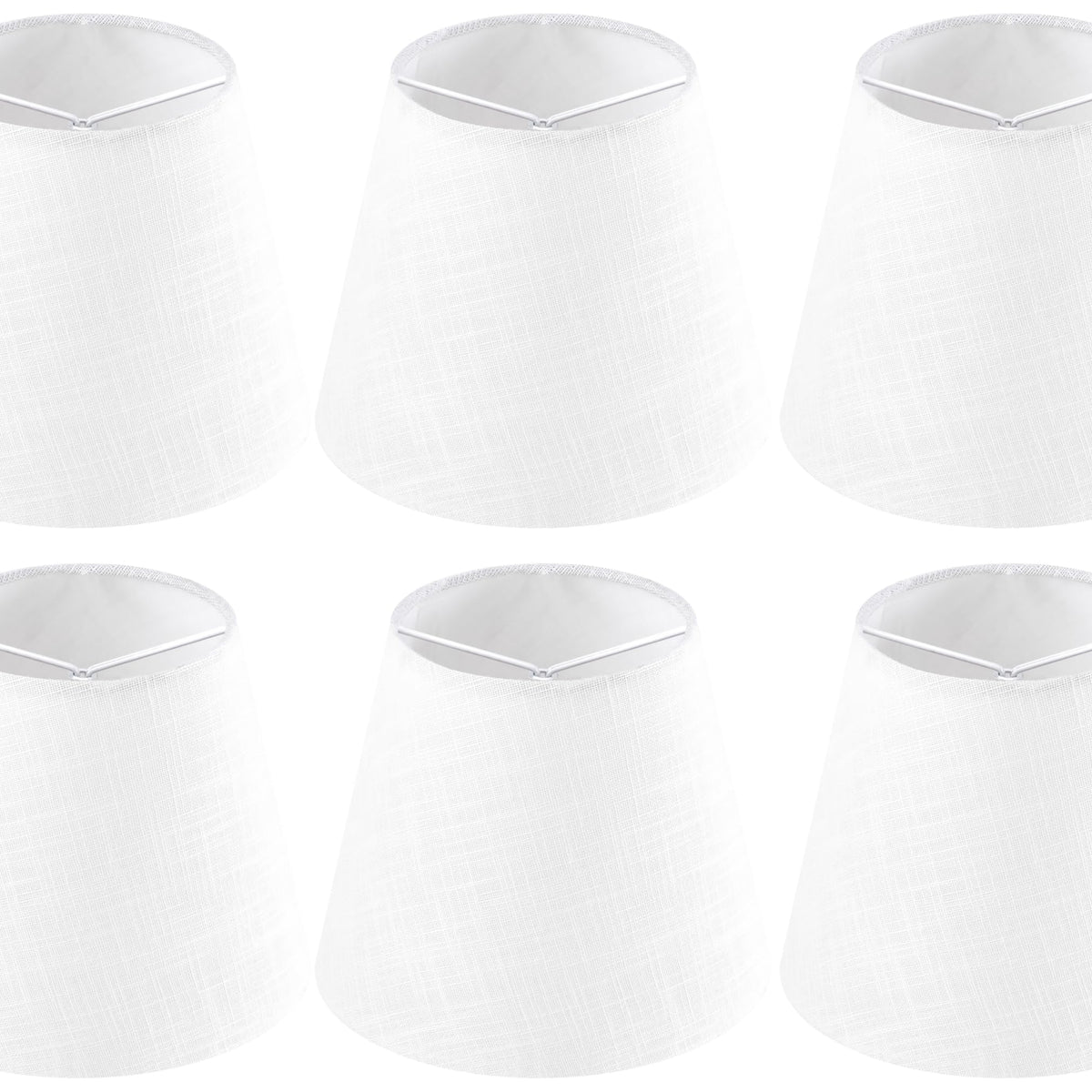 GO&SO Linen Small Lamp Shades for Chandelier, Clip on Lamp Shade Set of ...