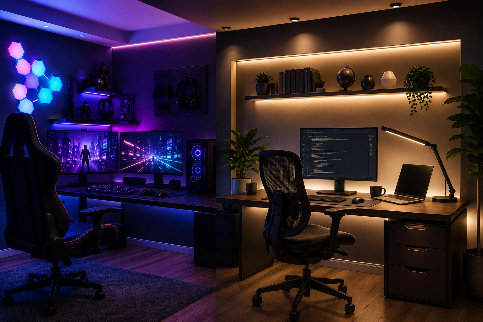 Optimizing Lighting for Gaming Rooms, Ergonomic Workspaces, and Programmer Home Offices