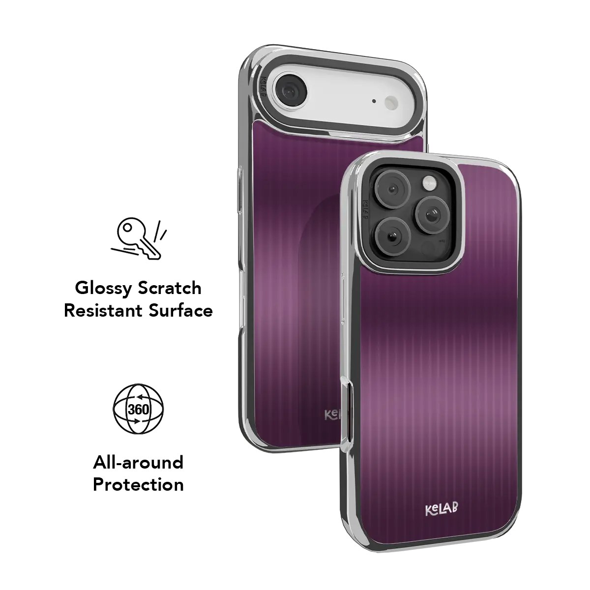 Violet Reverie | Purple Gradient Fluted Glass iPhone Case