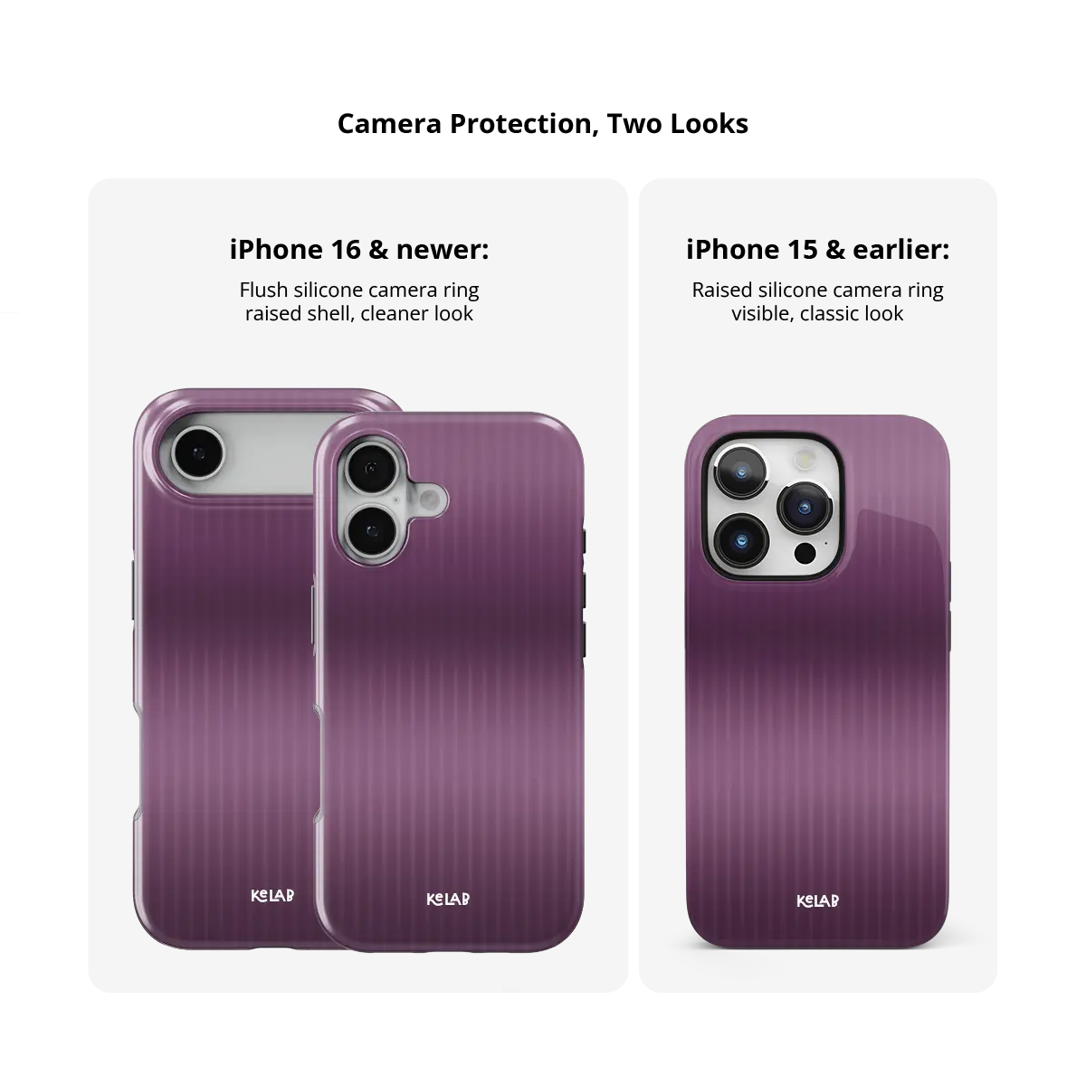 Violet Reverie | Purple Gradient Fluted Glass iPhone Case