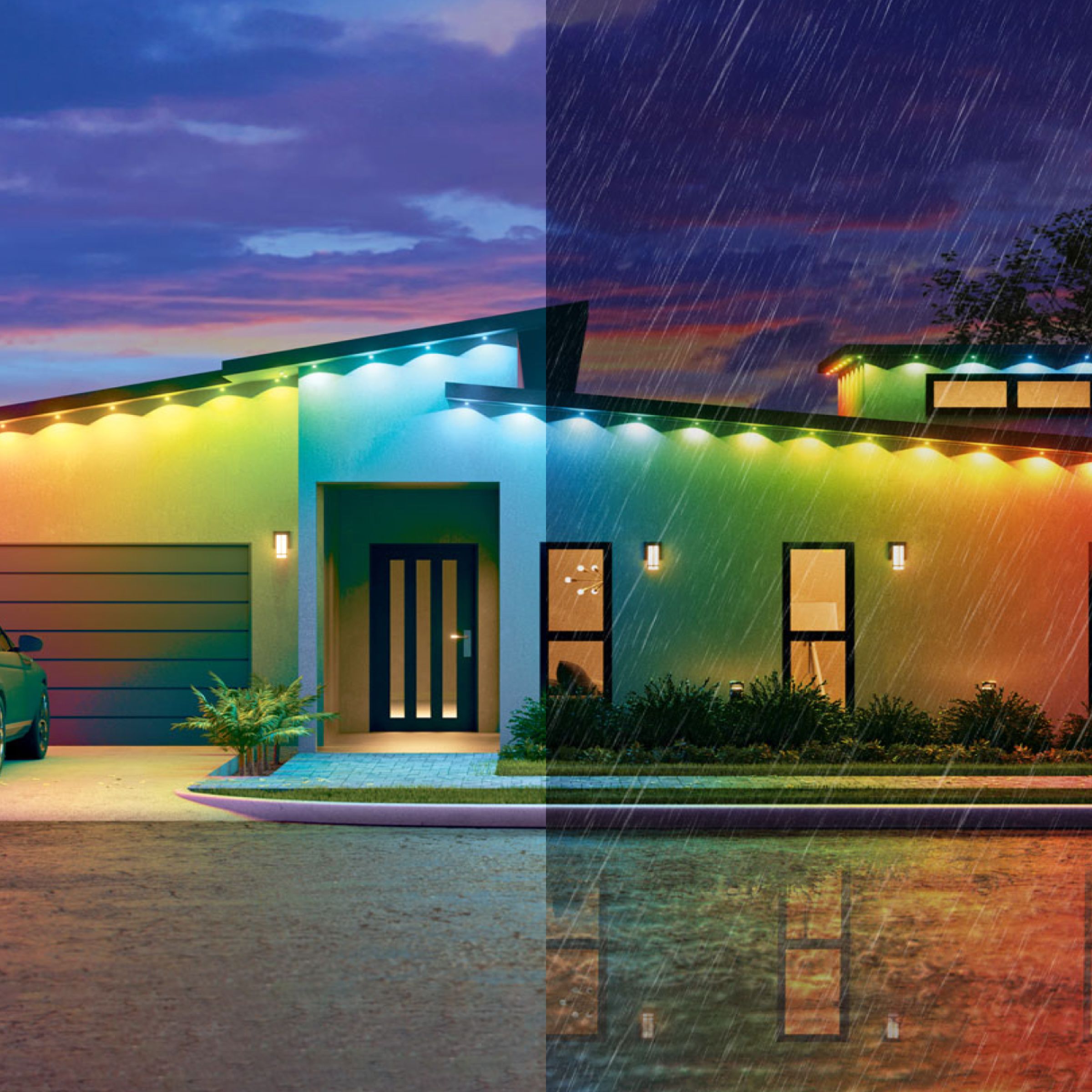 Matter Smart Multicolor Permanent Outdoor Lights Smarter Kit with Cable Covers 98ft (30m)
