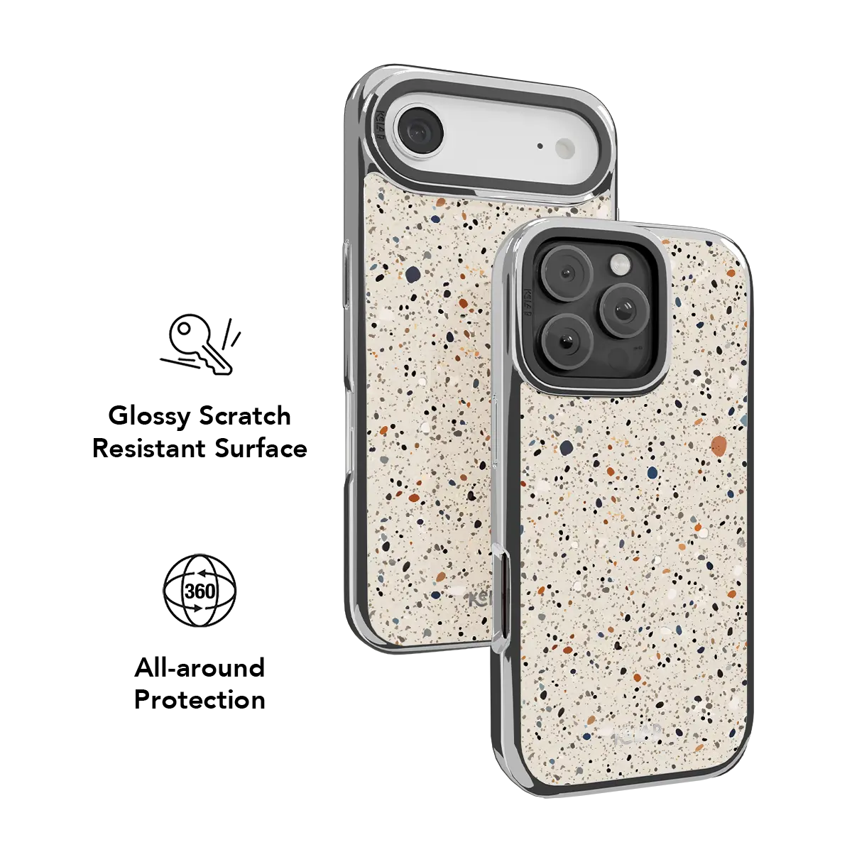 Ivory Haze | Ivory Paint Splatter iPhone Case