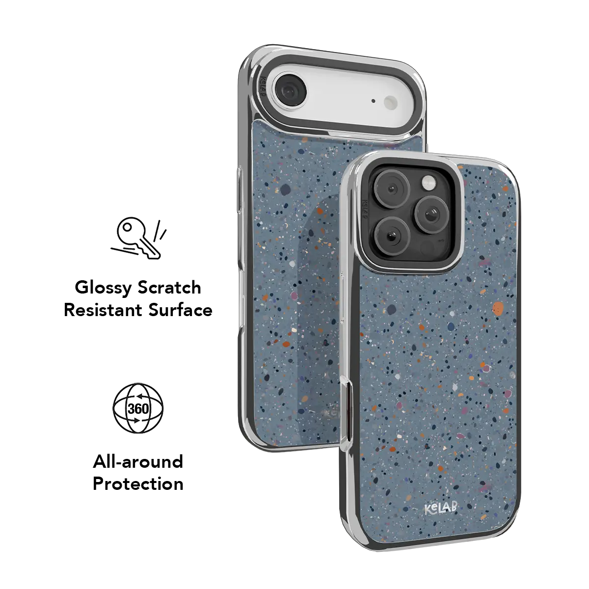 Seaside Drift | Blue Paint Splatter iPhone Case