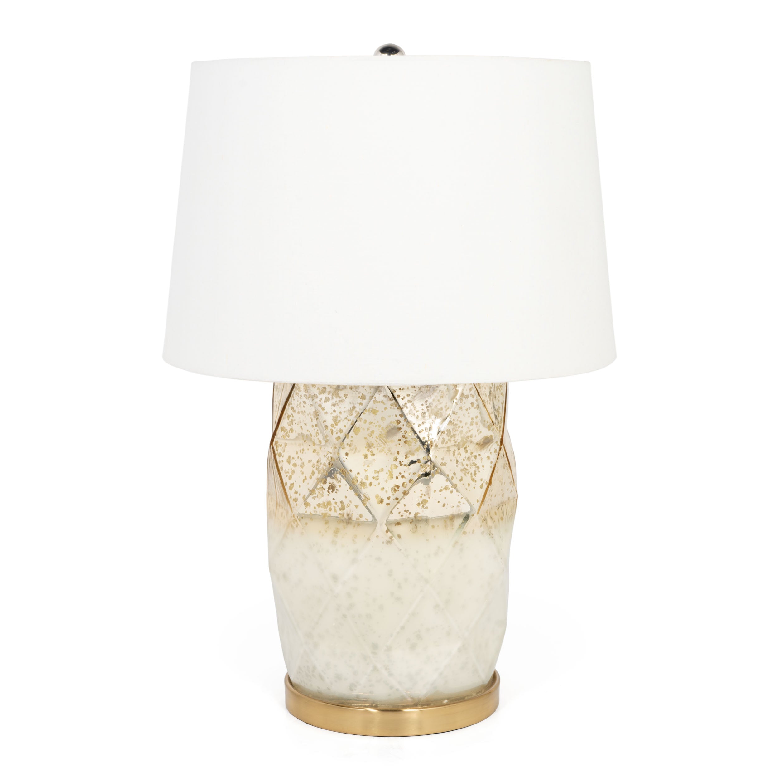 Gild Design House Lavinia 22&quot; Glass Table Lamp - Gold & White Modern Home Decor