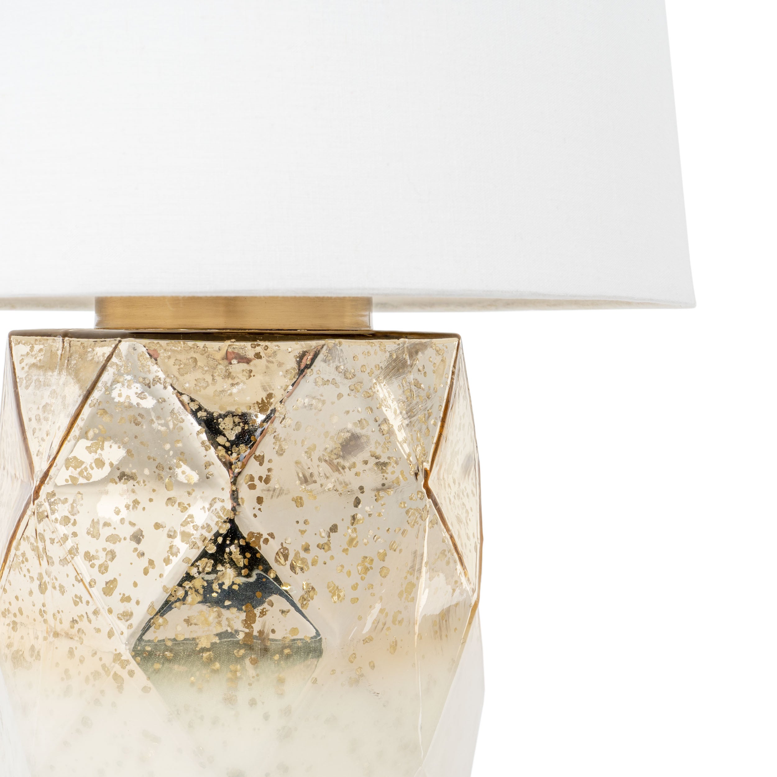 Gild Design House Lavinia 22&quot; Glass Table Lamp - Gold & White Modern Home Decor