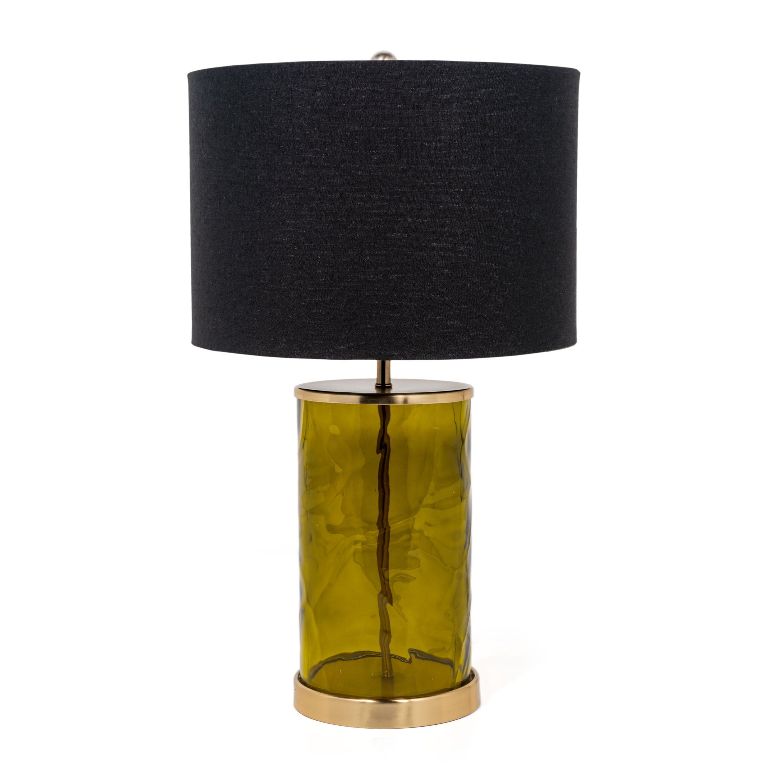 Gild Design House Klara 22&quot; Glass Table Lamp - Green, Gold & Black Accent Lighting