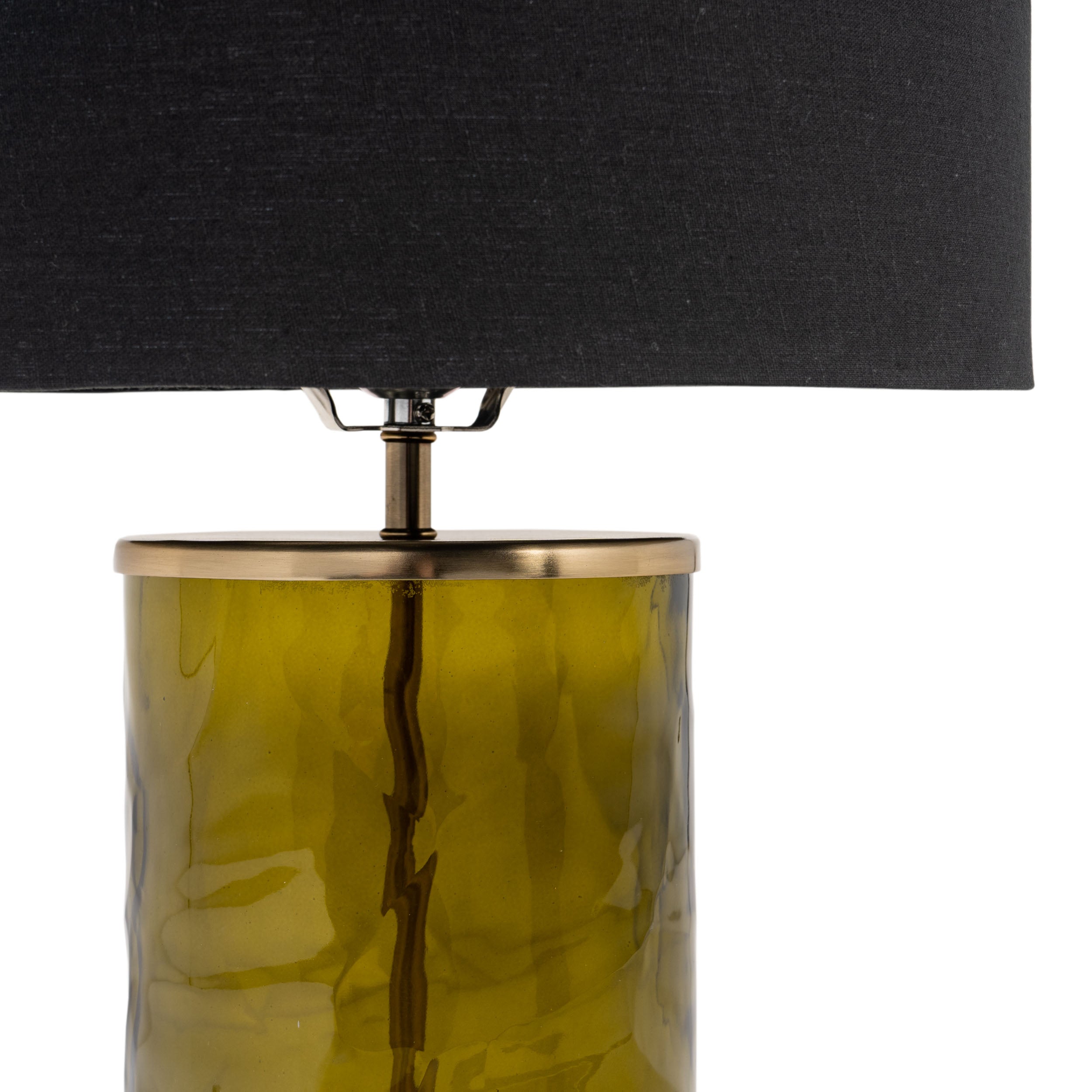 Gild Design House Klara 22&quot; Glass Table Lamp - Green, Gold & Black Accent Lighting
