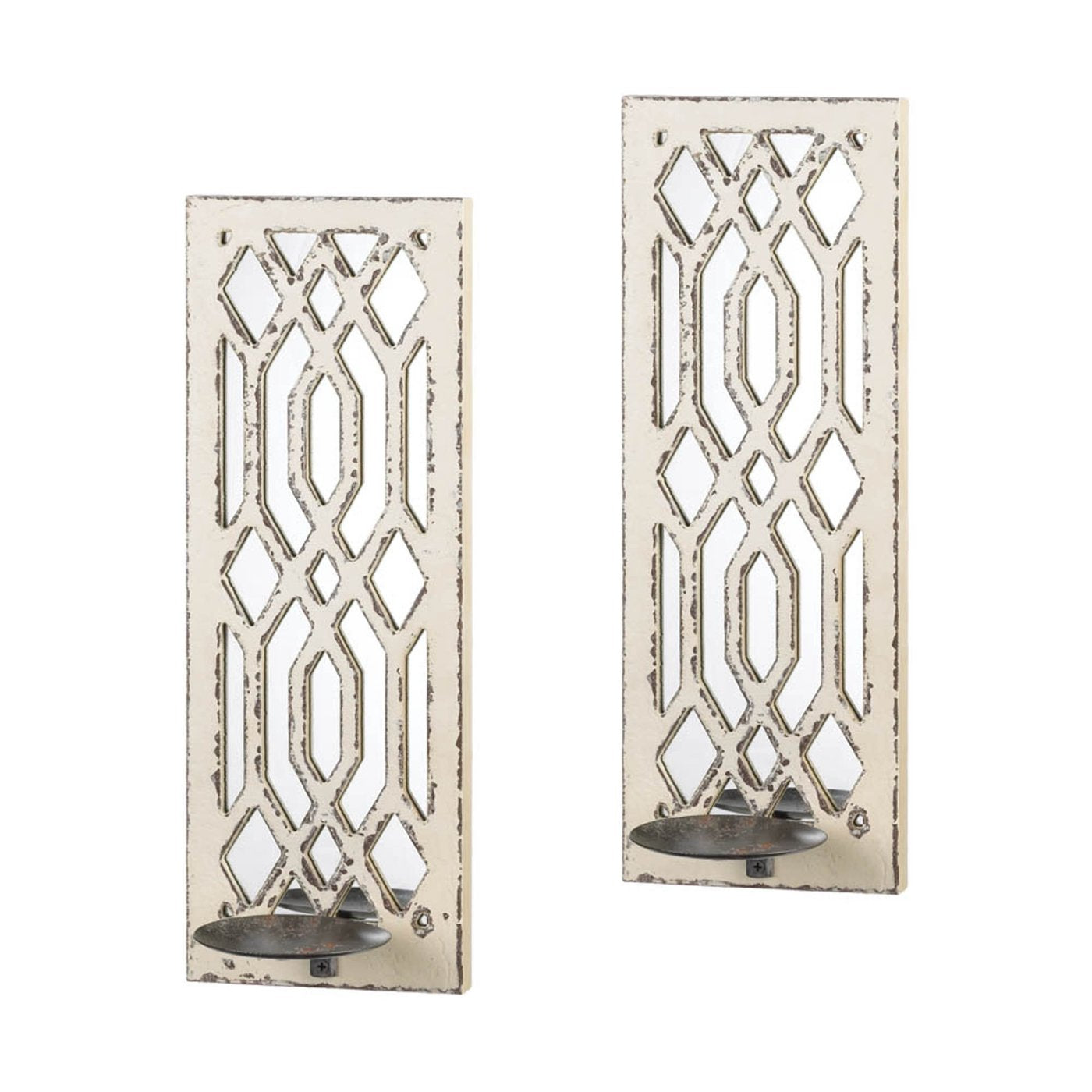 DECO MIRROR WALL SCONCE SET