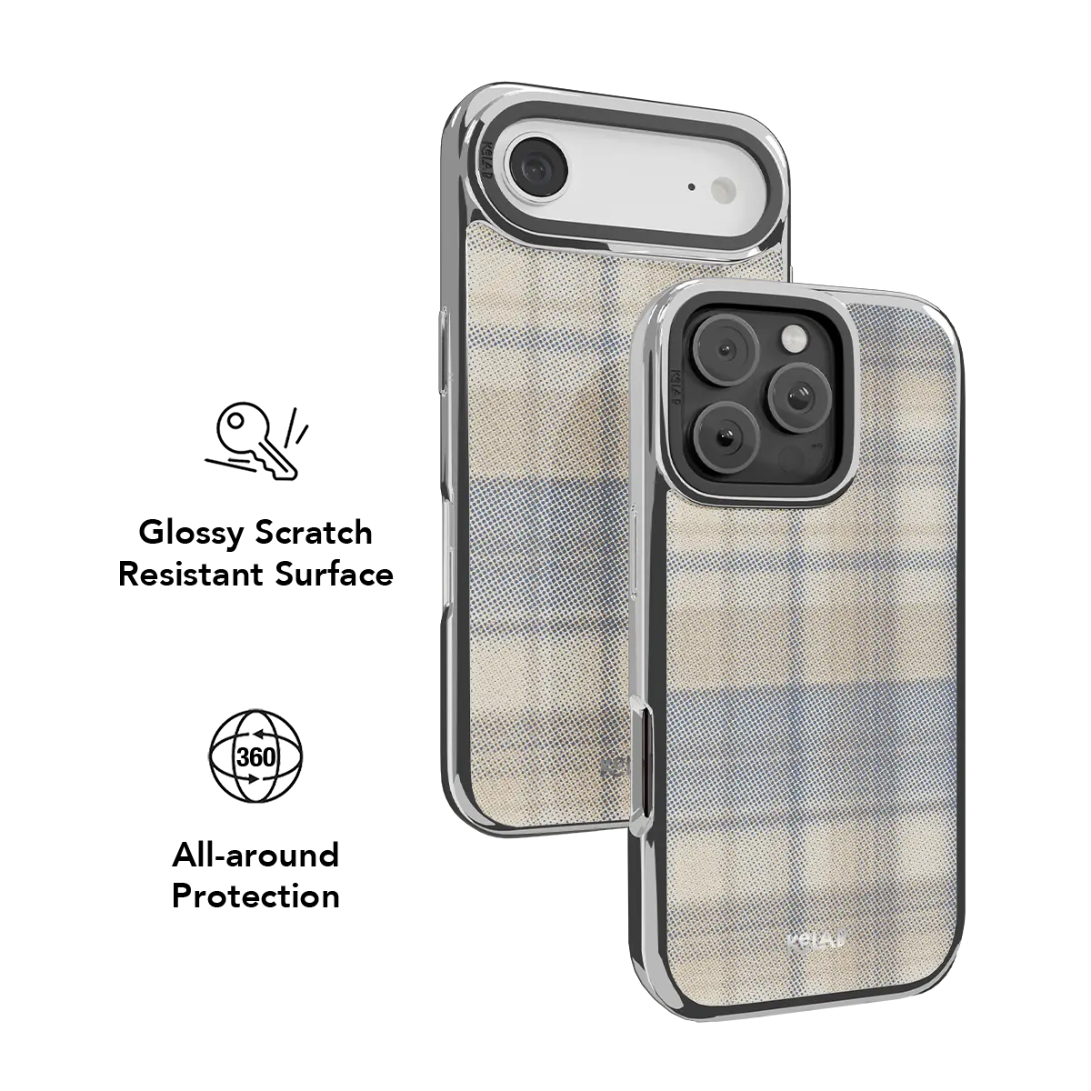 Oatmilk | Beige Flannel Plaid iPhone Case