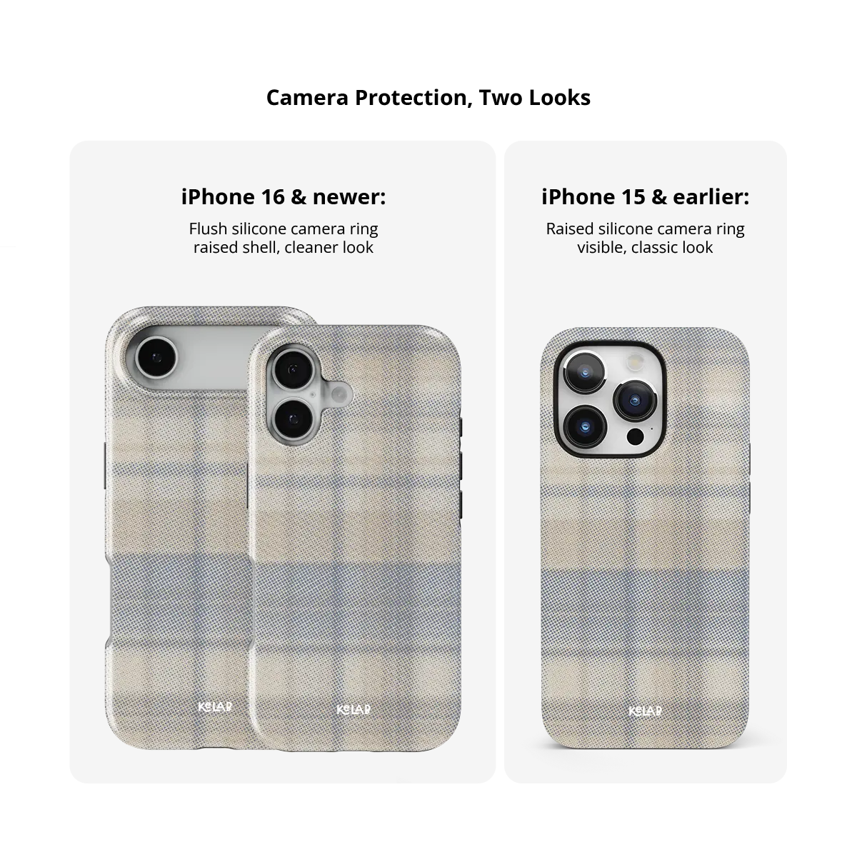 Oatmilk | Beige Flannel Plaid iPhone Case