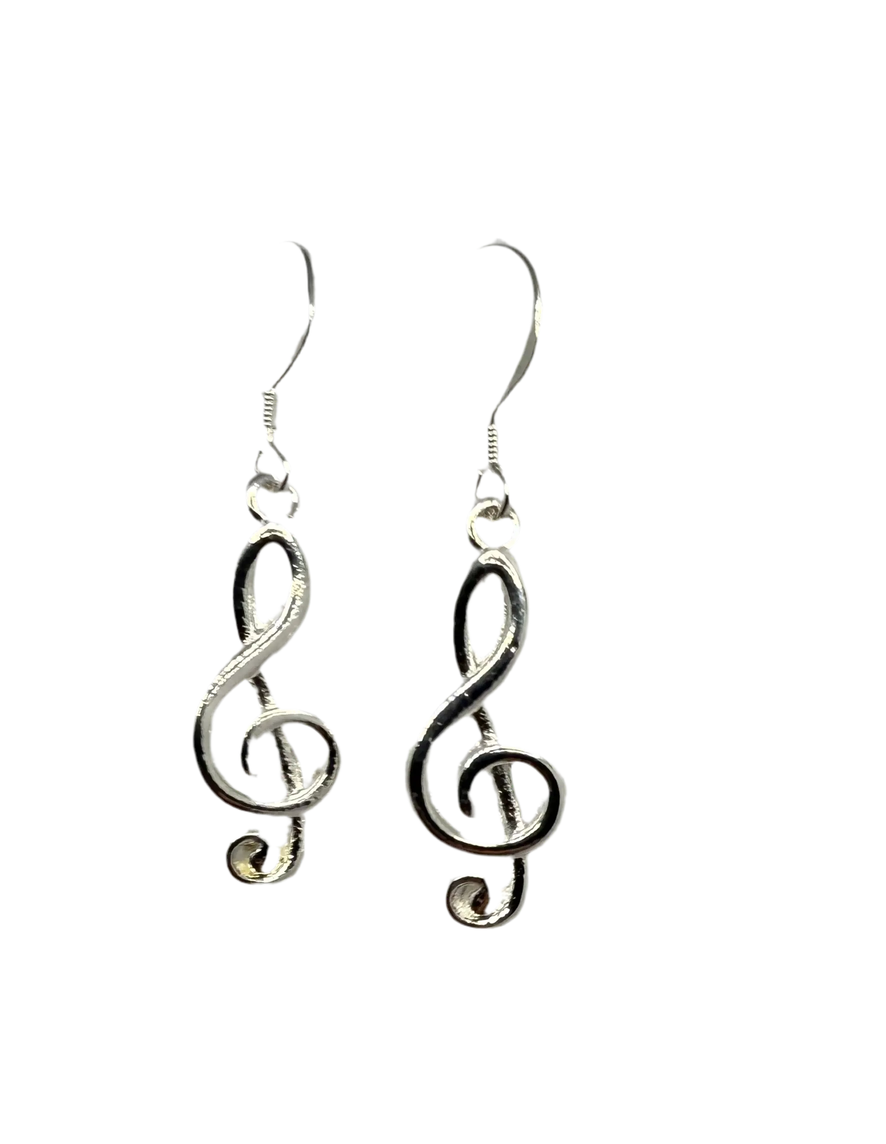 925 Sterling Silver Earrings Vintage Musical Note Long Dangle Earrings For Women
