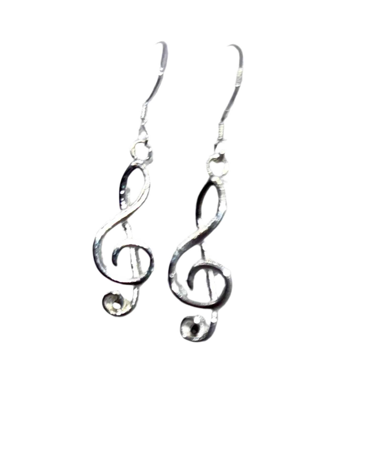 925 Sterling Silver Earrings Vintage Musical Note Long Dangle Earrings For Women