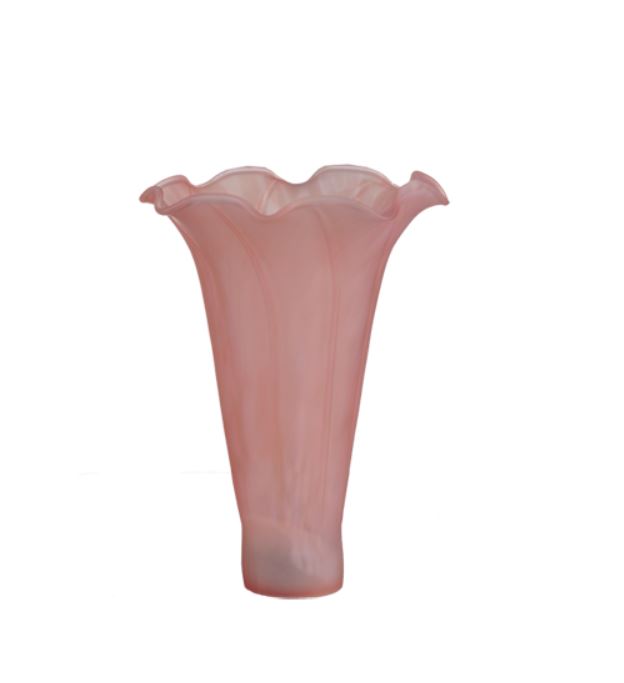 Meyda Tiffany Pond Lily Shade, Metal, 3.50 inches, Mottled Petal Pink, Model 10156, Bronze/Dark Finish