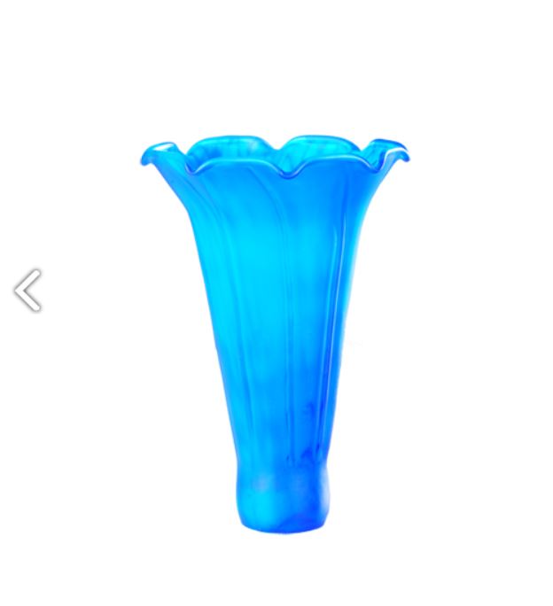 Meyda Tiffany Pond Lily Shade, Metal, 3in W x 5in H, Blue, Model 10202