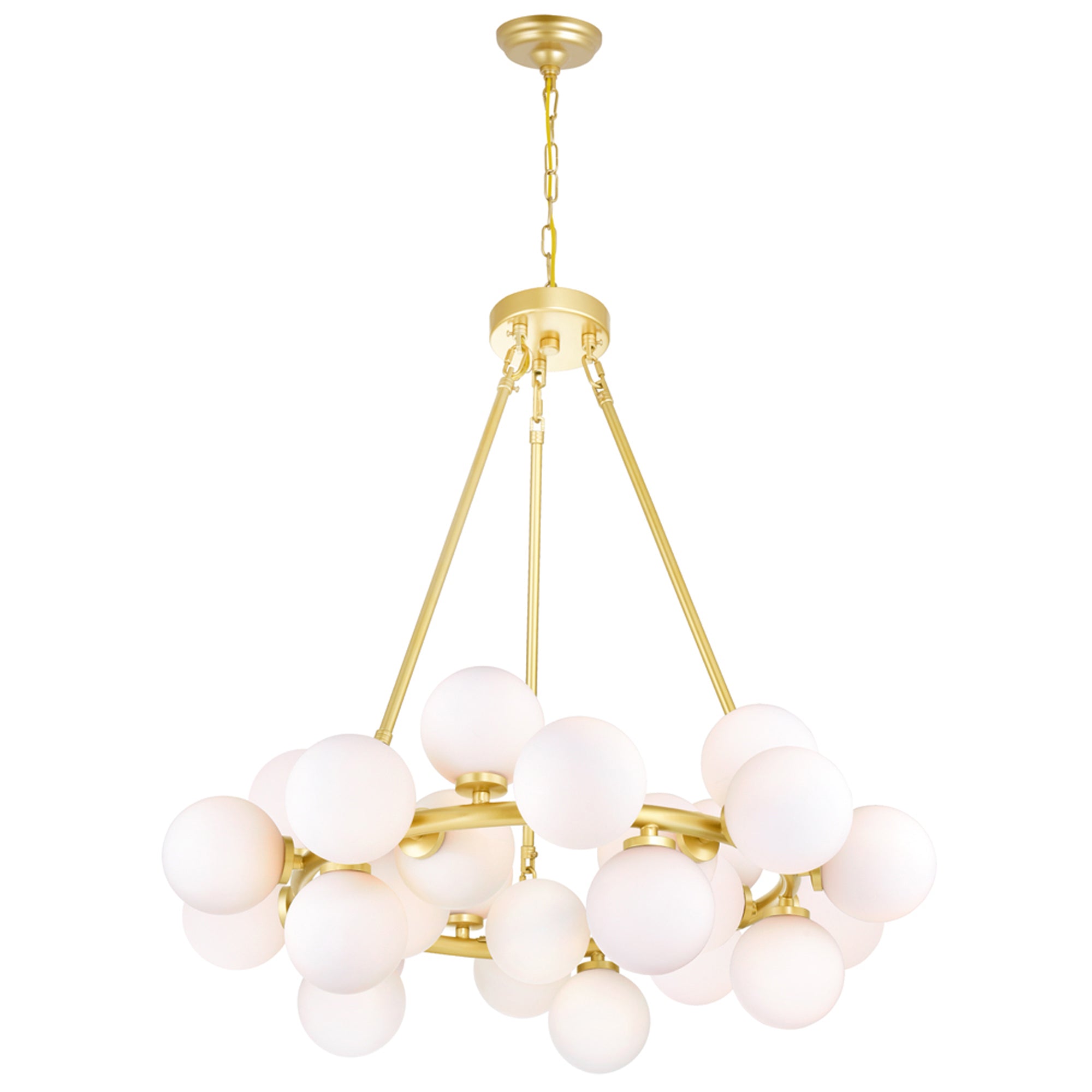 25 Light  Chandelier with Satin Gold finish