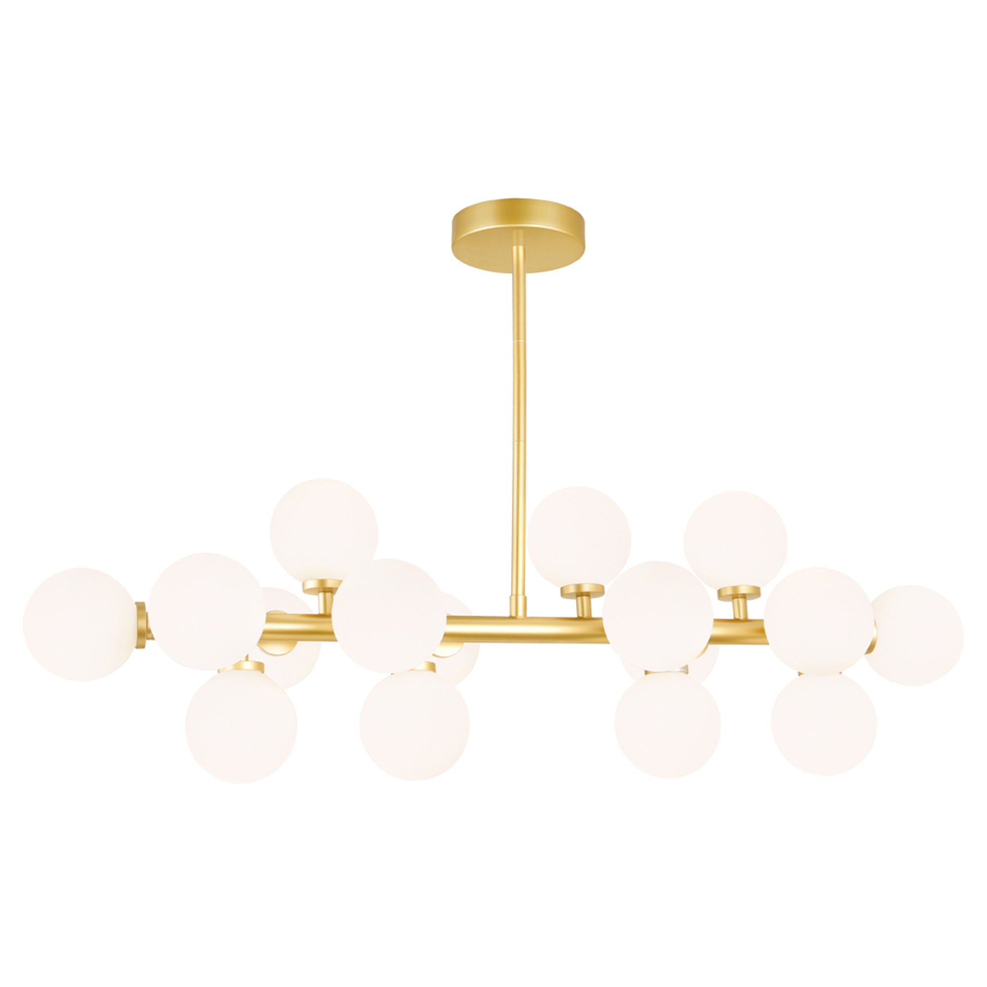 16 Light  Chandelier with Satin Gold finish