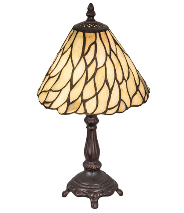 13 inchH Willow Jadestone Mini Lamp