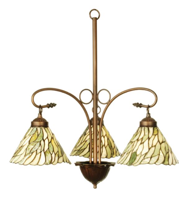 24 inchW Willow Jadestone 3 LT Chandelier