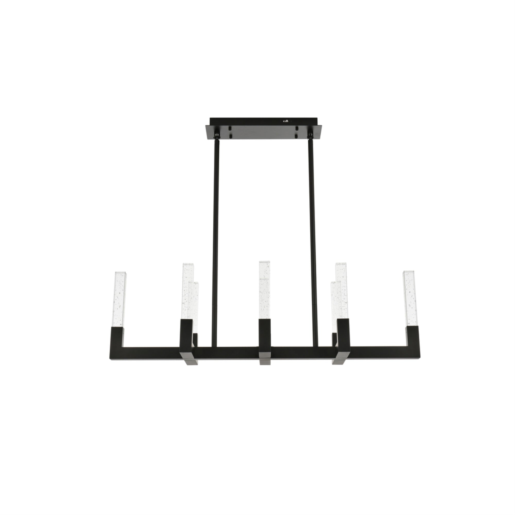 Elegant Lighting Noemi 42in Adjustable LED Pendant Light, Black, Model 1030G42BK