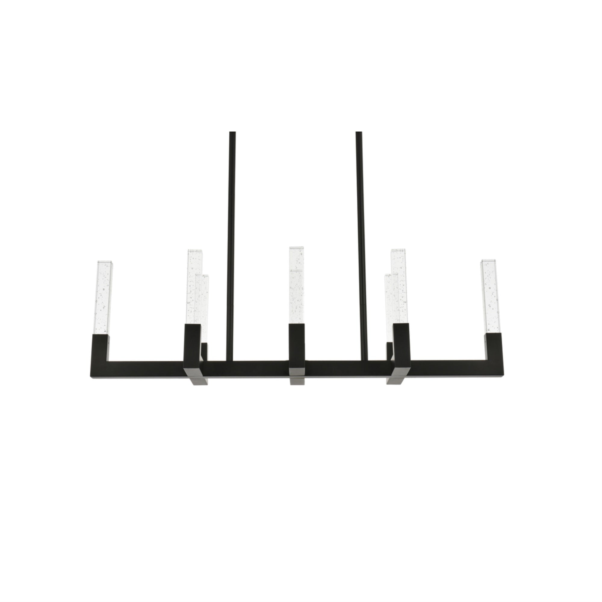 Elegant Lighting Noemi 42in Adjustable LED Pendant Light, Black, Model 1030G42BK