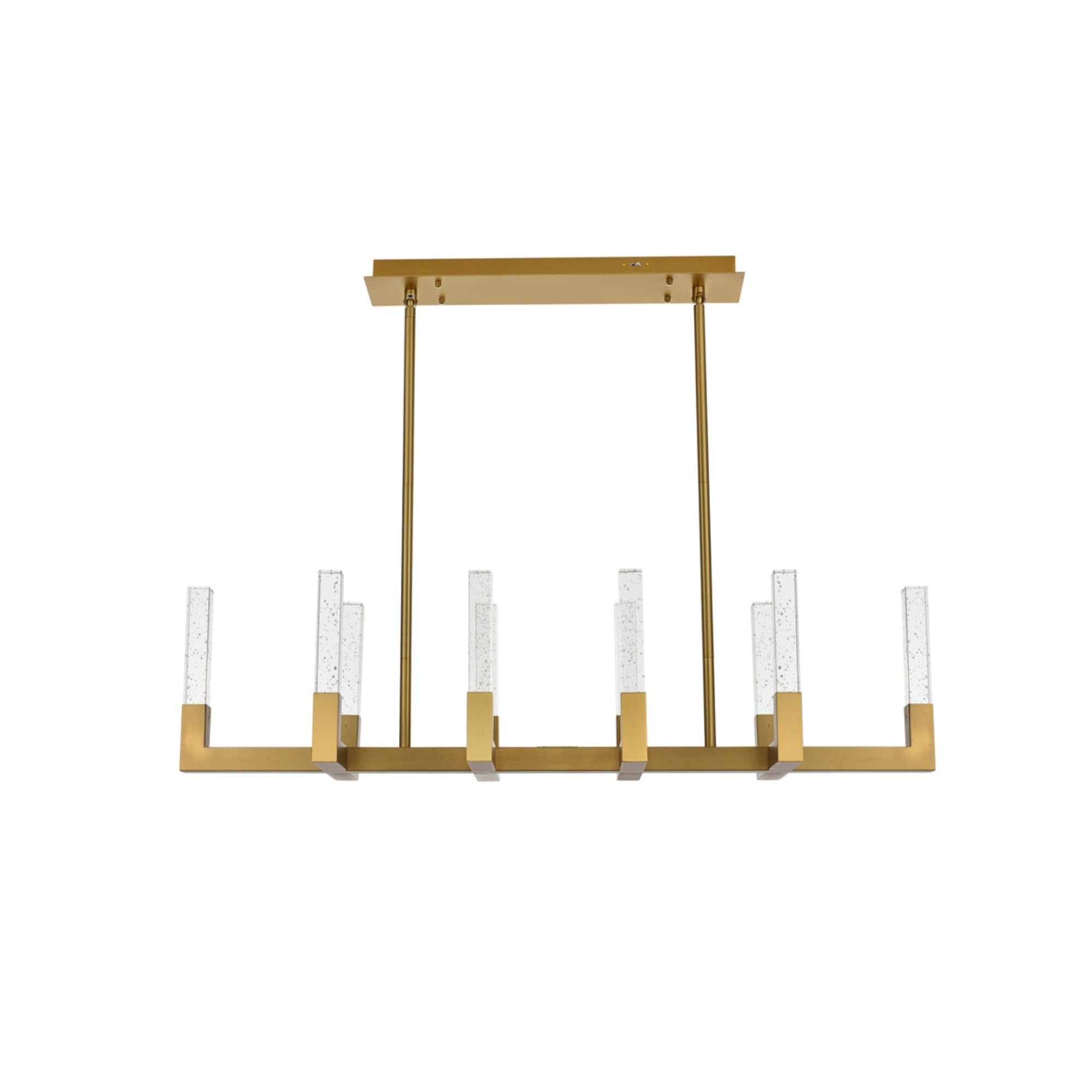 Elegant Lighting Noemi Adjustable LED Pendant, 48 inch, Satin Gold, Model 1030G48SG