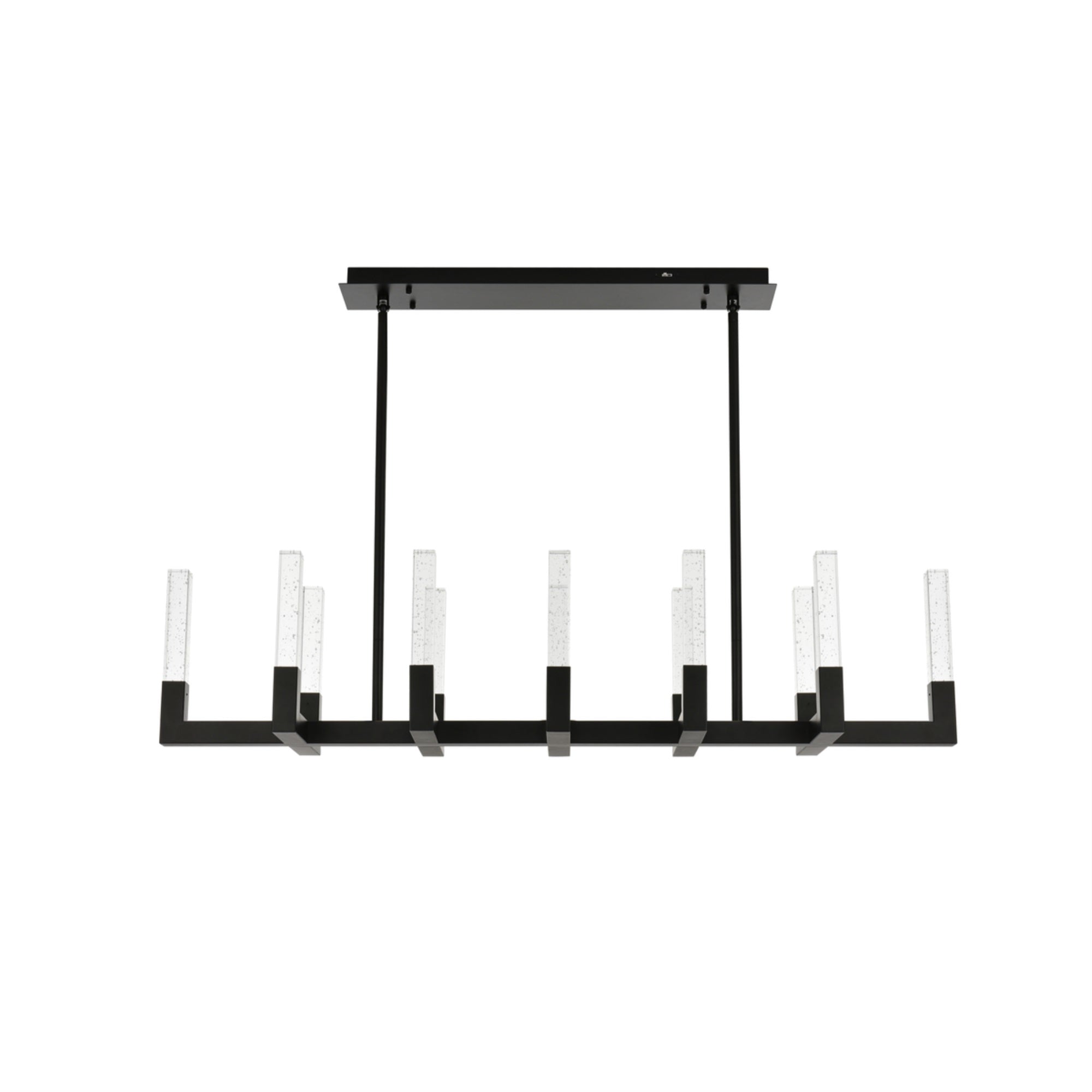 Elegant Lighting Noemi LED Pendant Light, 54 inch, Adjustable, Black Finish