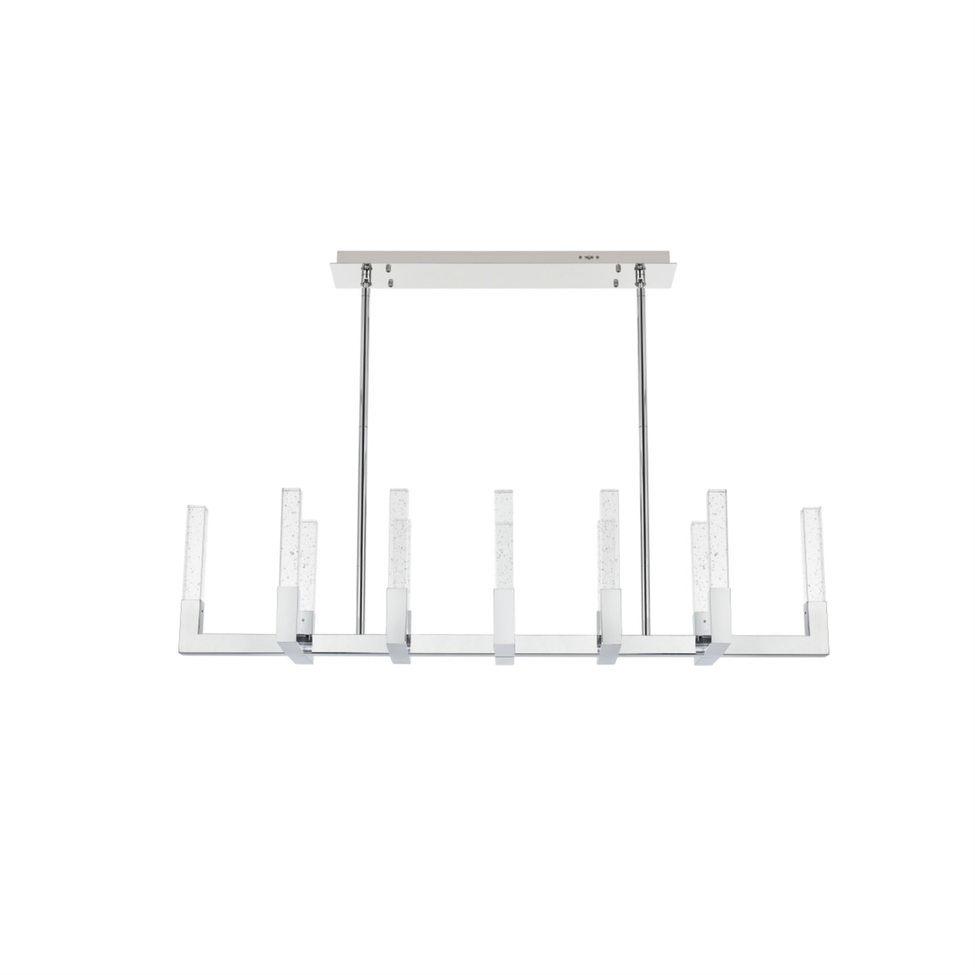Elegant Lighting Noemi LED Pendant Light, 54 Inch, Adjustable, Chrome, Model 1030G54C