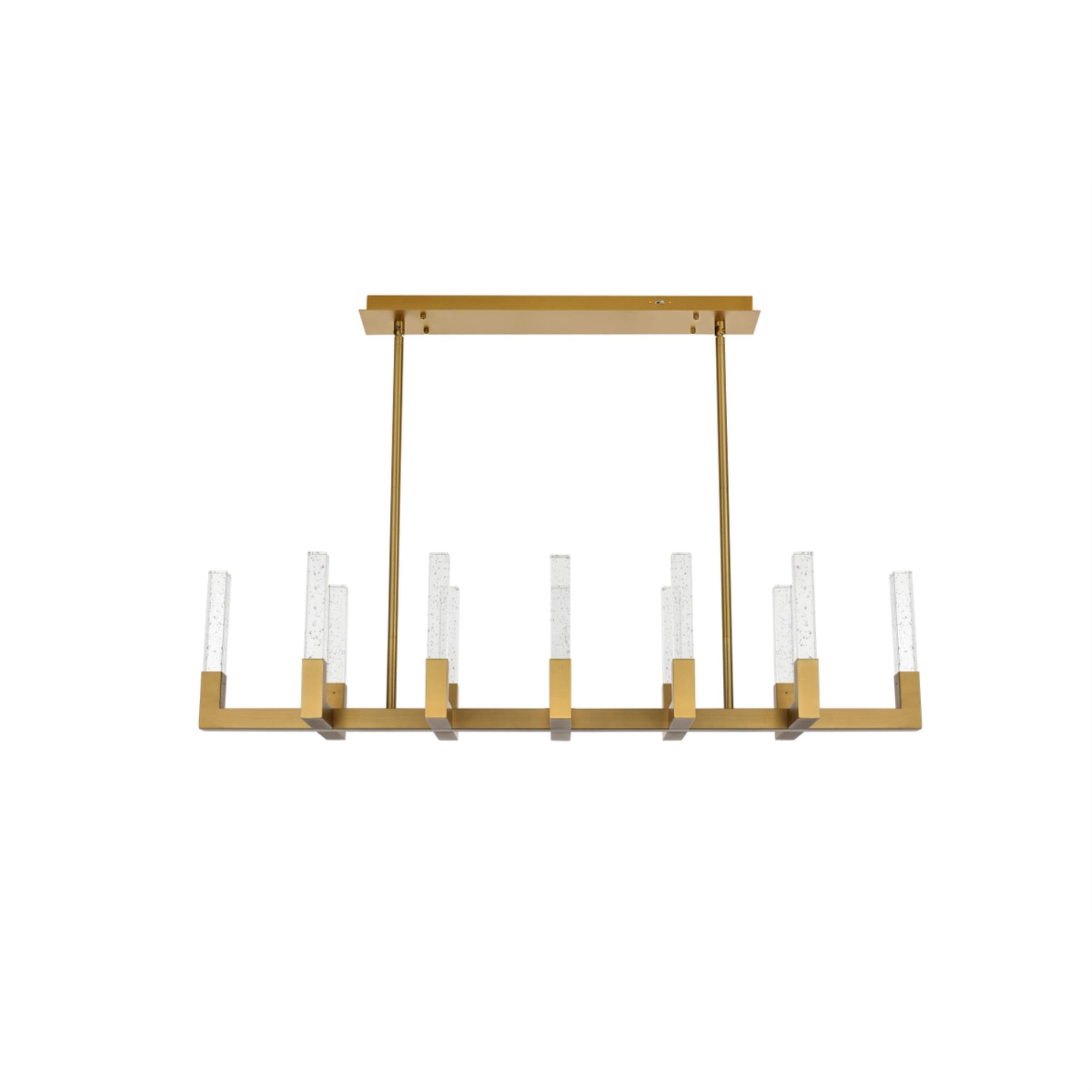 Elegant Lighting Noemi LED Pendant Light, 54 Inch, Adjustable, Satin Gold Finish