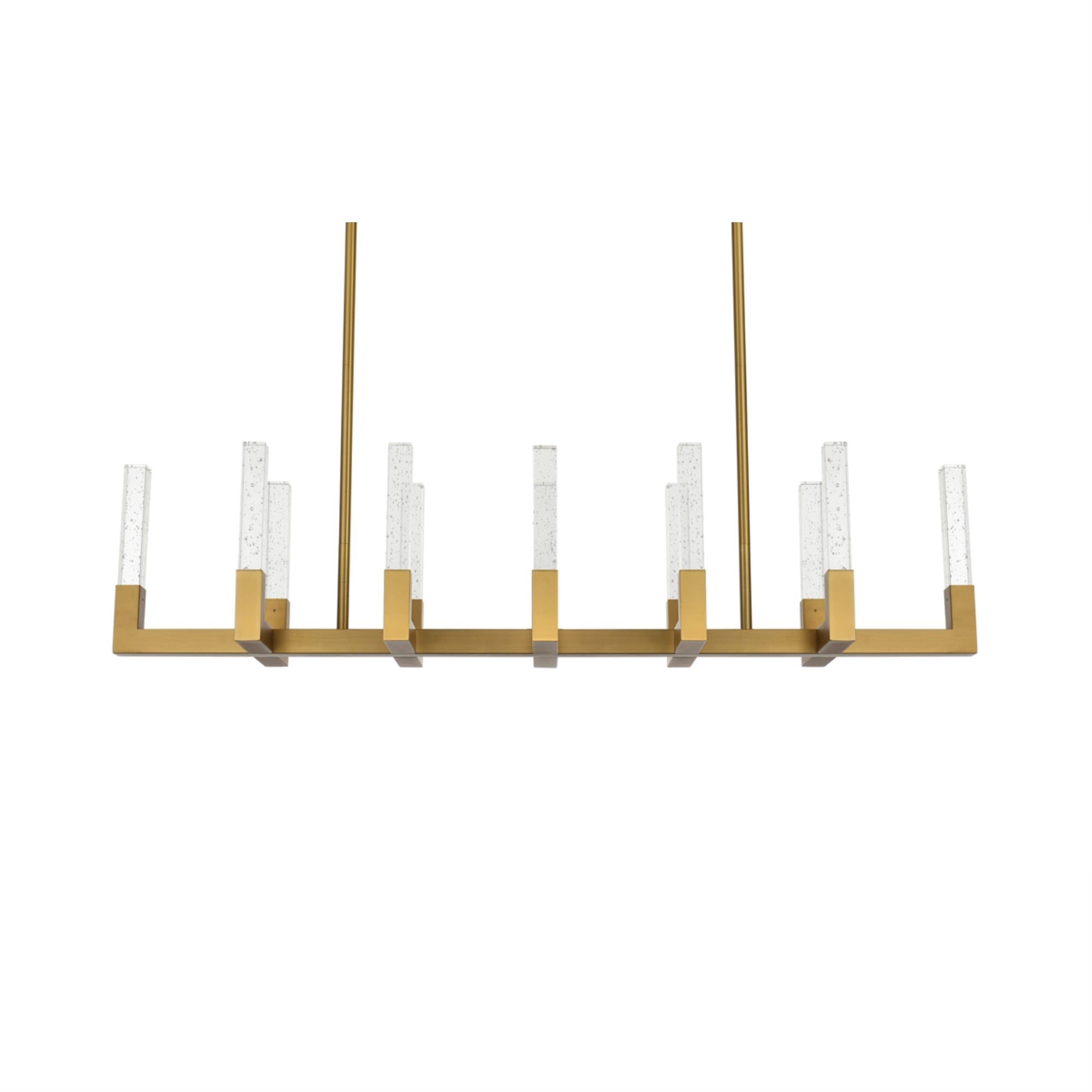 Elegant Lighting Noemi LED Pendant Light, 54 Inch, Adjustable, Satin Gold Finish