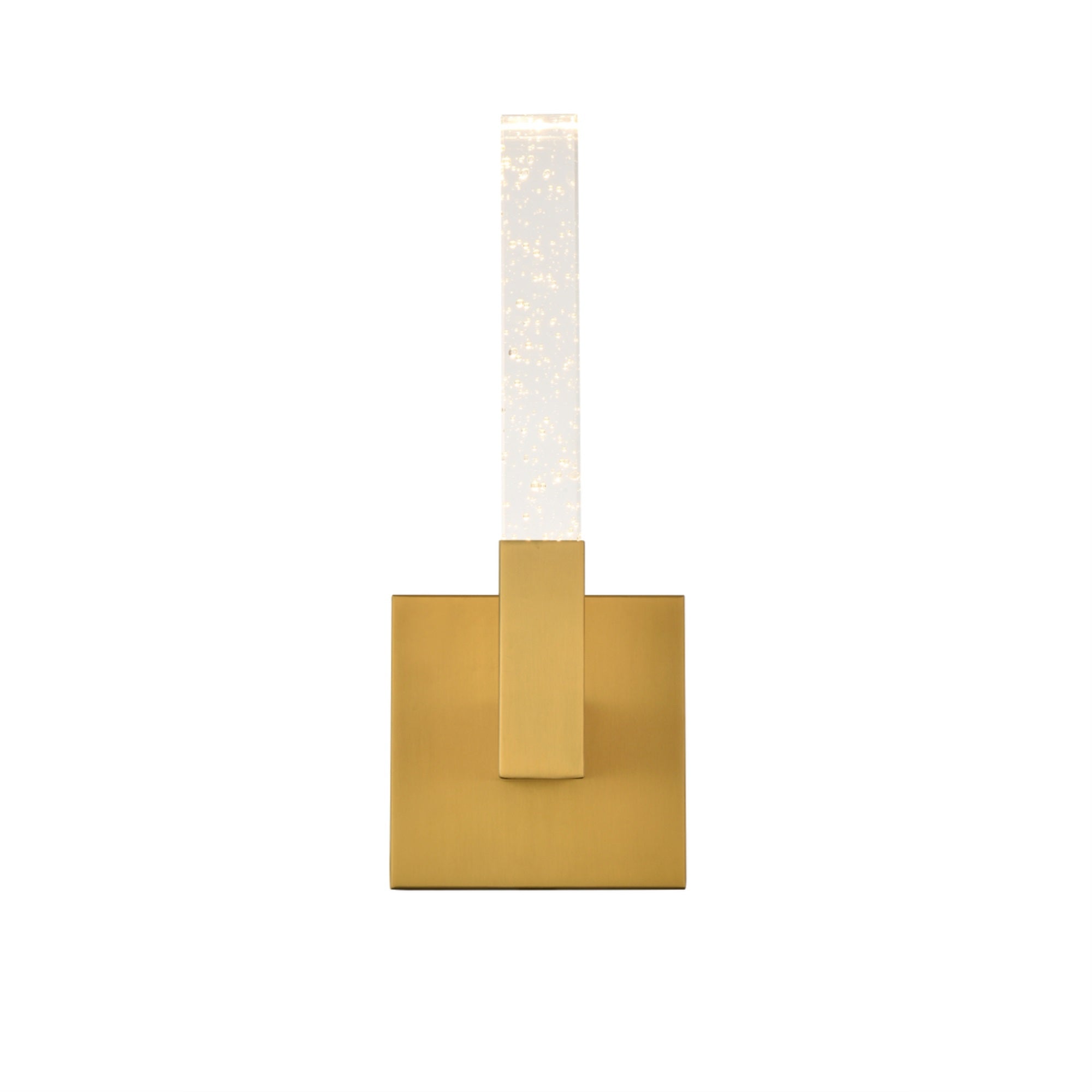 Elegant Lighting Noemi Wall Sconce - 6 Inch Adjustable LED, Iron and Crystal, Satin Gold, Model 1030