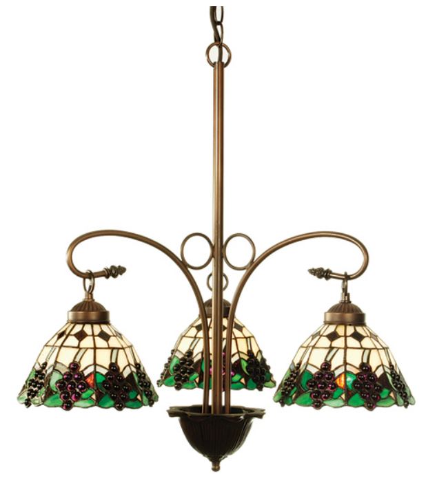 24 inchW Meyda Grape 3 LT Chandelier