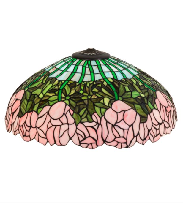 22 inch Wide Tiffany Cabbage Rose Shade