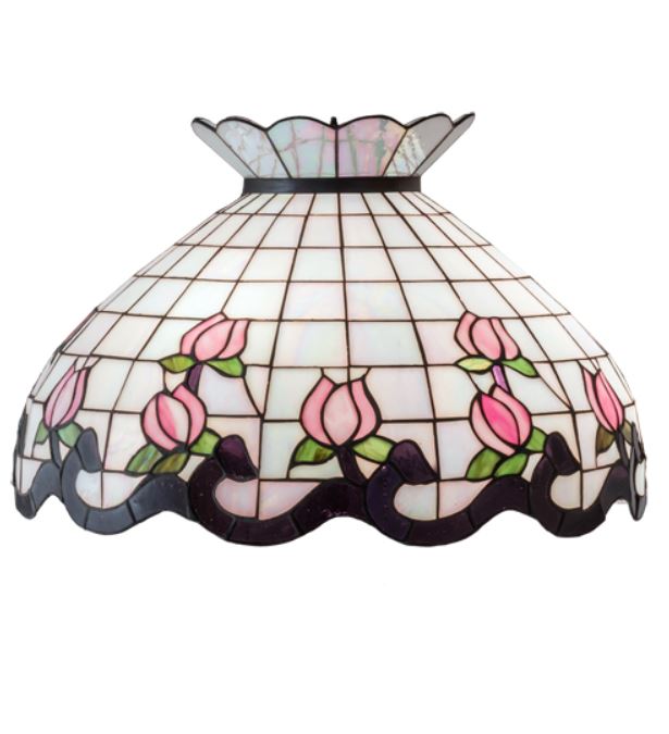 Meyda Tiffany Shade - Roseborder Collection, 20in Bronze Metal, Model 10364