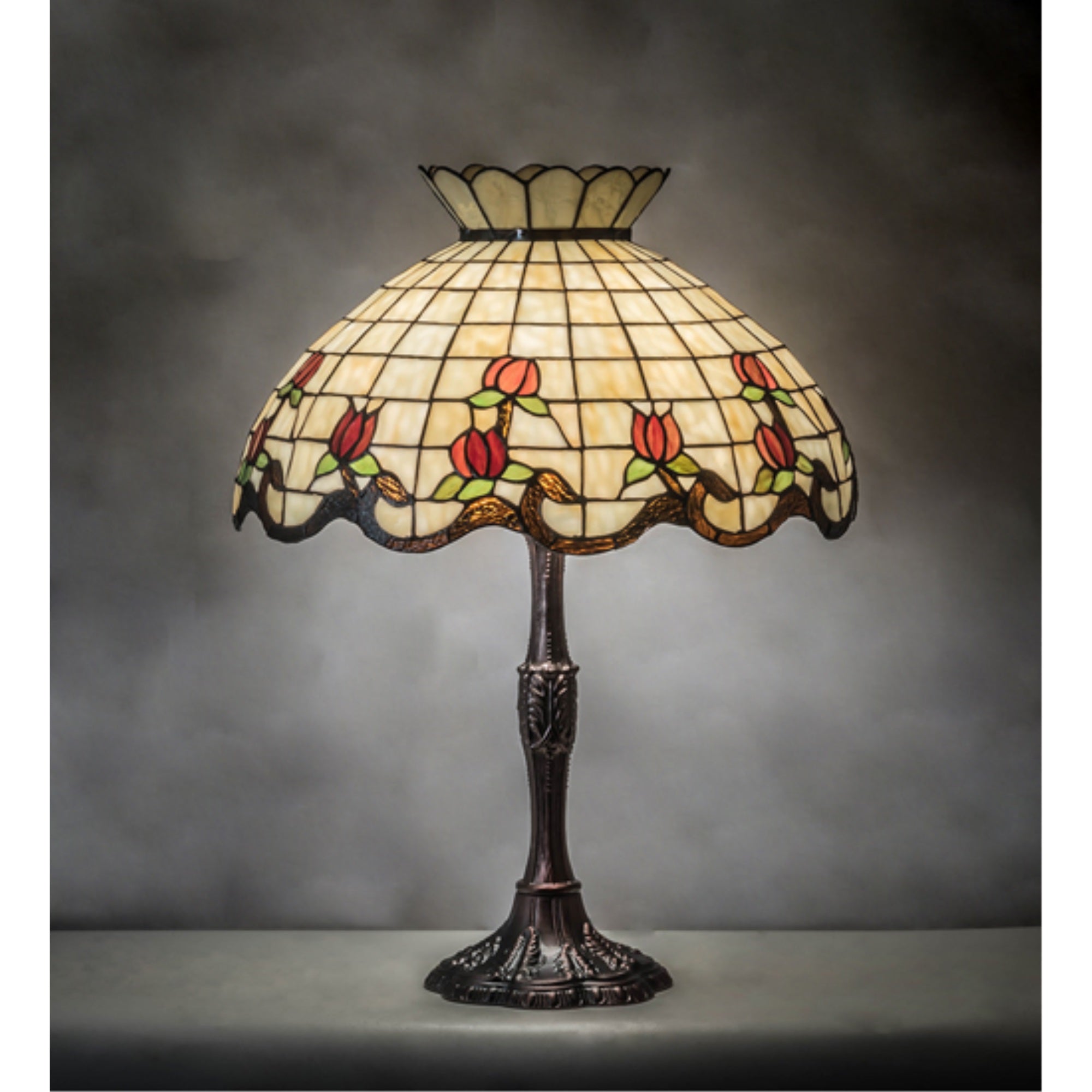 26 inch High Roseborder Table Lamp