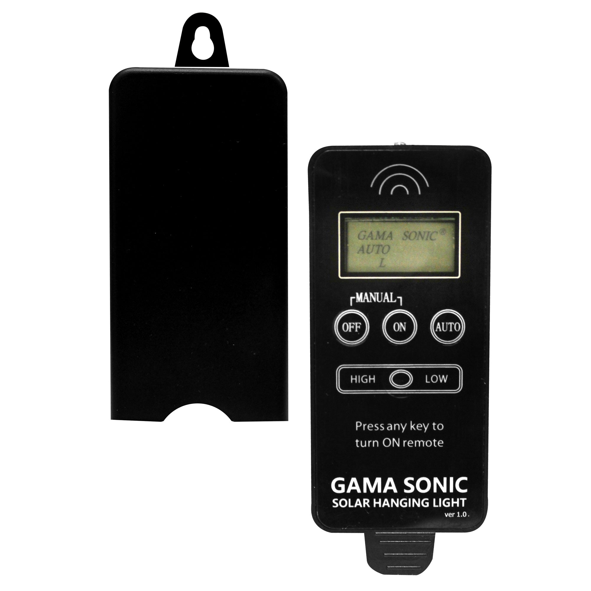 Gama Sonic Hanging Solar Light For Pergola Trellis Gazebo, Outdoor Solar Lamp Pendant, Black Resin, Baytown Ii Bulb, 5Ft Decorative Chain, Separate Solar Panel And Remote Control (105Bcx01)