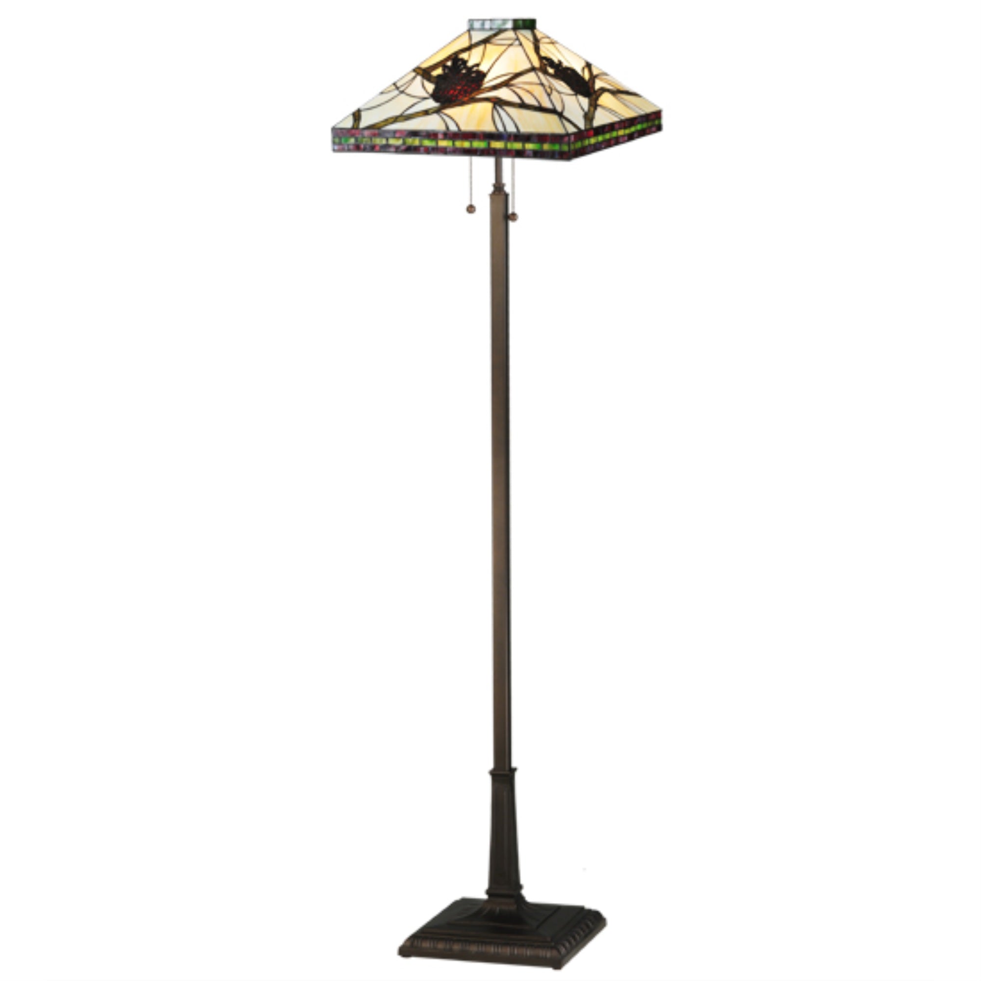 Meyda Tiffany Lighting 60in Height Metal Beige Xag Burgundy Model 106506