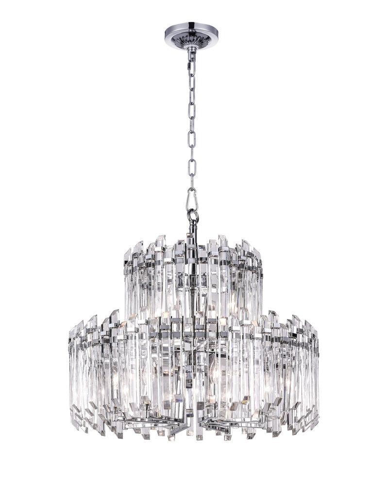 12 Light Chandelier with Chrome Finish