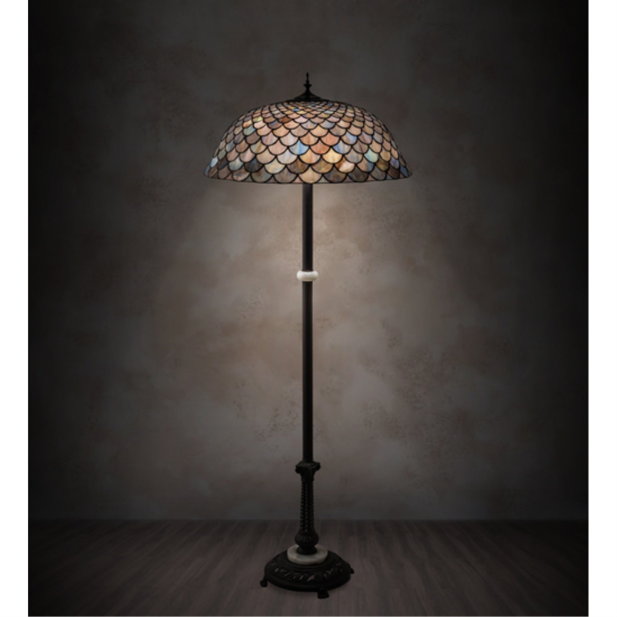 62 inch High Tiffany Fishscale Floor Lamp