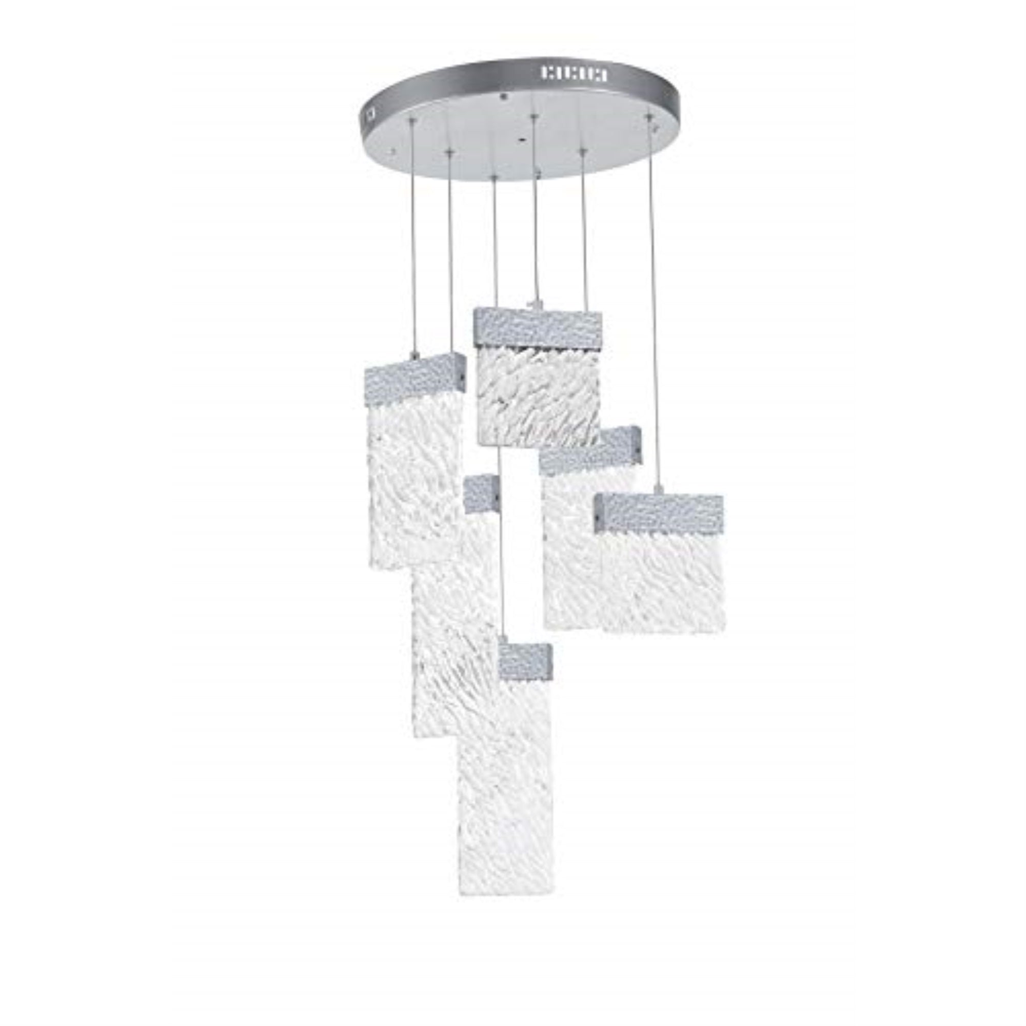 LED Chandelier with Pewter Finish