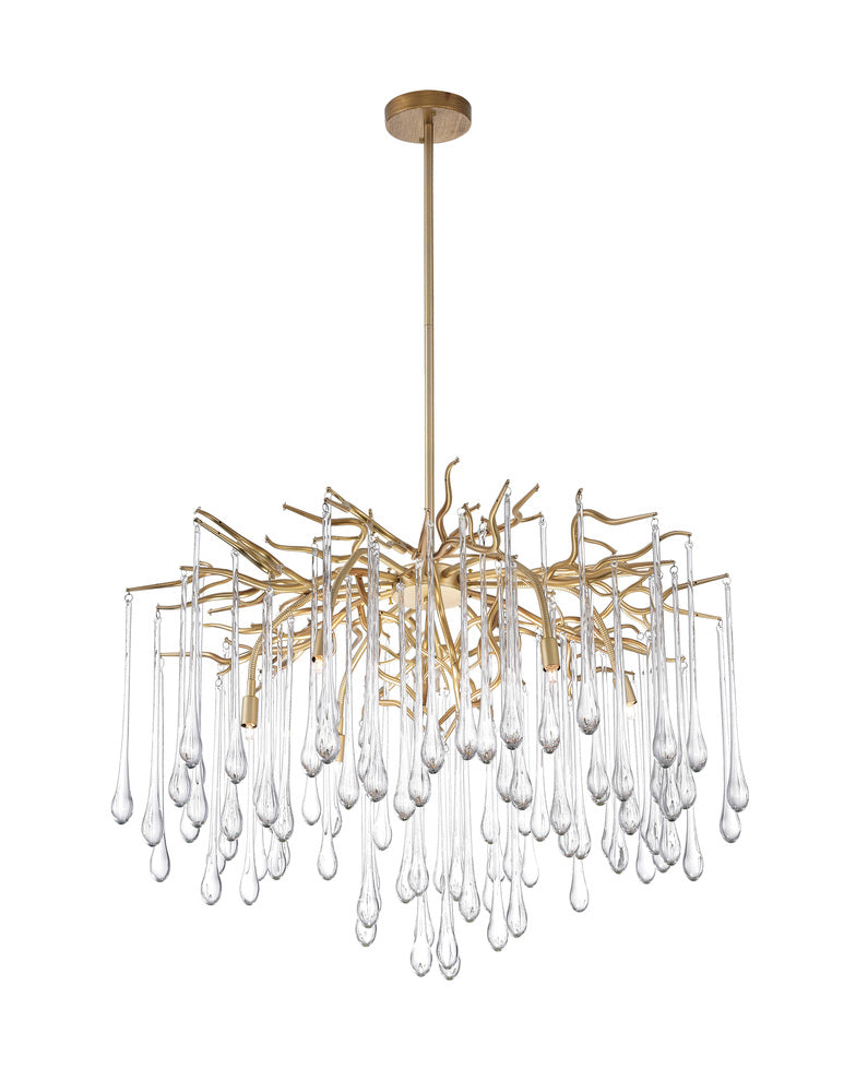 Cwi Lighting Gold Leaf 6-Light Metal Chandelier - Transitional Design For Elegant Interiors