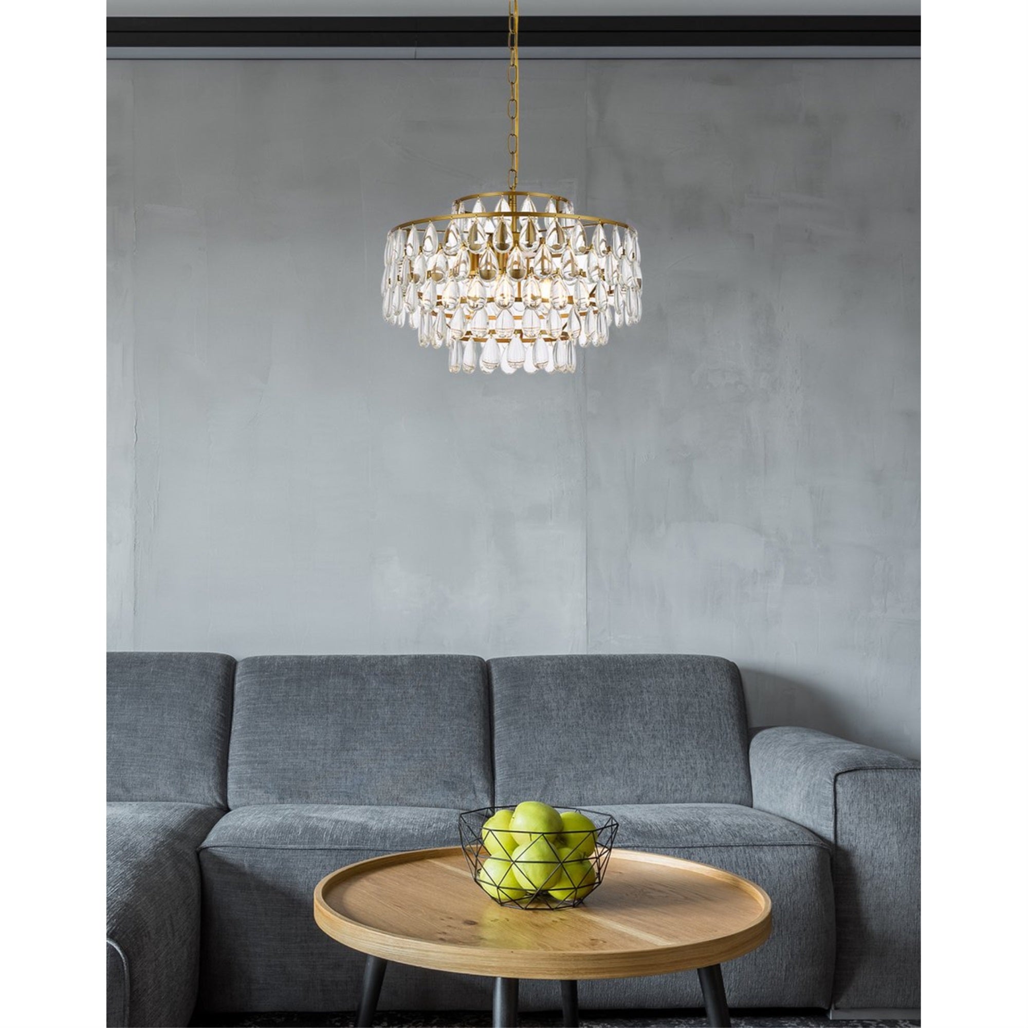 Elegant Lighting 20in Mila Pendant Light, Brass, Metal, Model 1102D20BR, Modern Home Decor