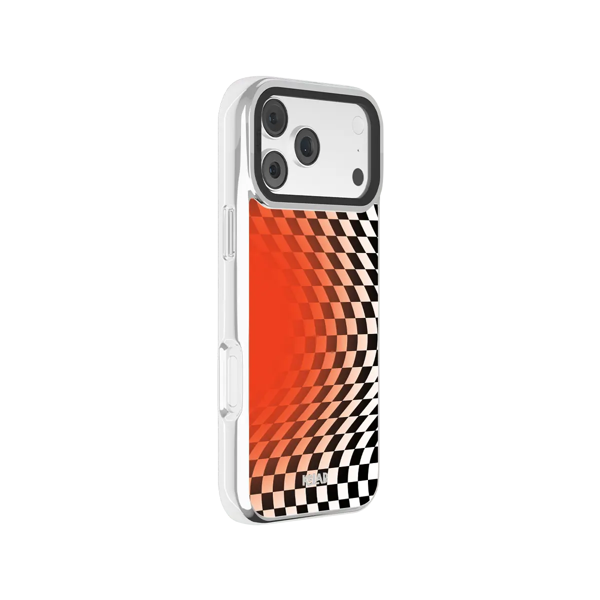 Sunflare | Orange Checkered Optical Illusion iPhone Case