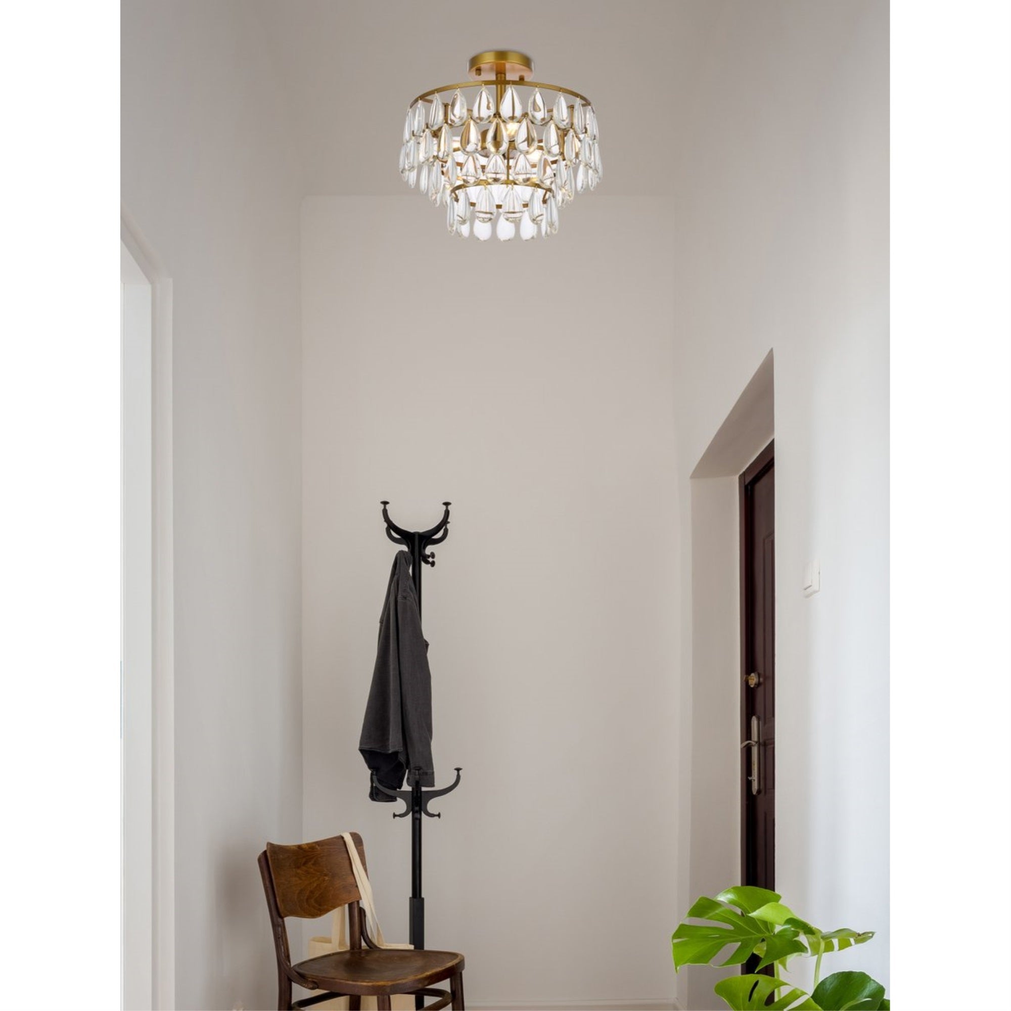 Mila 14 Inch Flush Mount In Brass