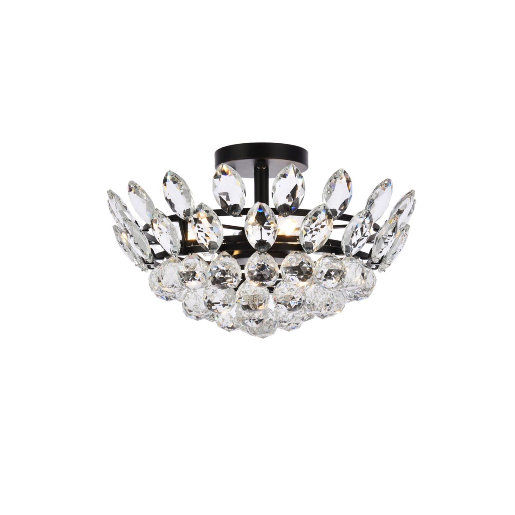 Emilia 16 inch flush mount in black